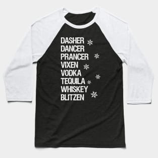 Drinking Reindeer Baseball T-Shirt